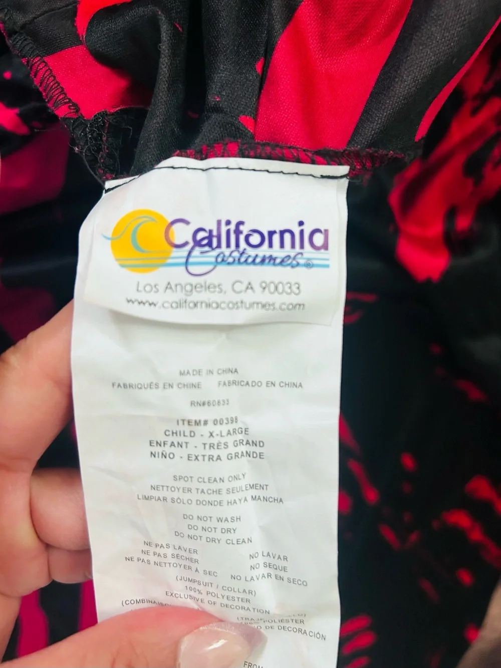 California Costumes red and Black Killer Klown Costume